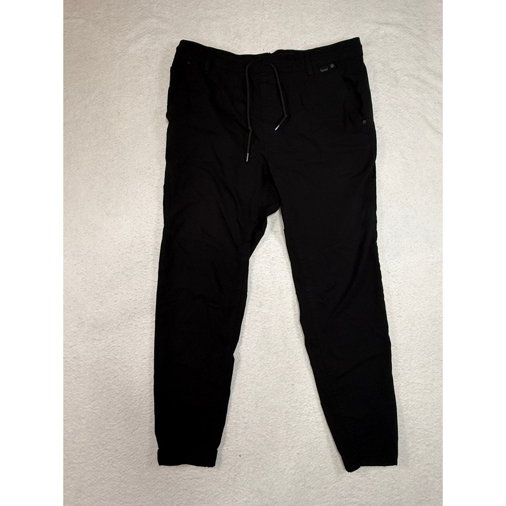 Projek Raw Mens Classic Fit Jogger Pants Black XL 146108 Drawstring Tapered Leg